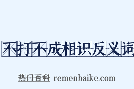 不打不成相识反义词是什么意思的图片